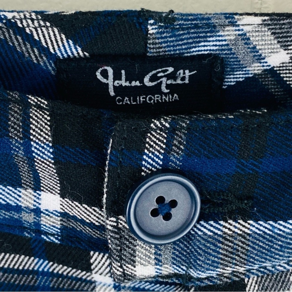 Brandy Melville Blue Black Plaid Pants High Waisted Wide Leg John Galt Academia‎ - Picture 8 of 10
